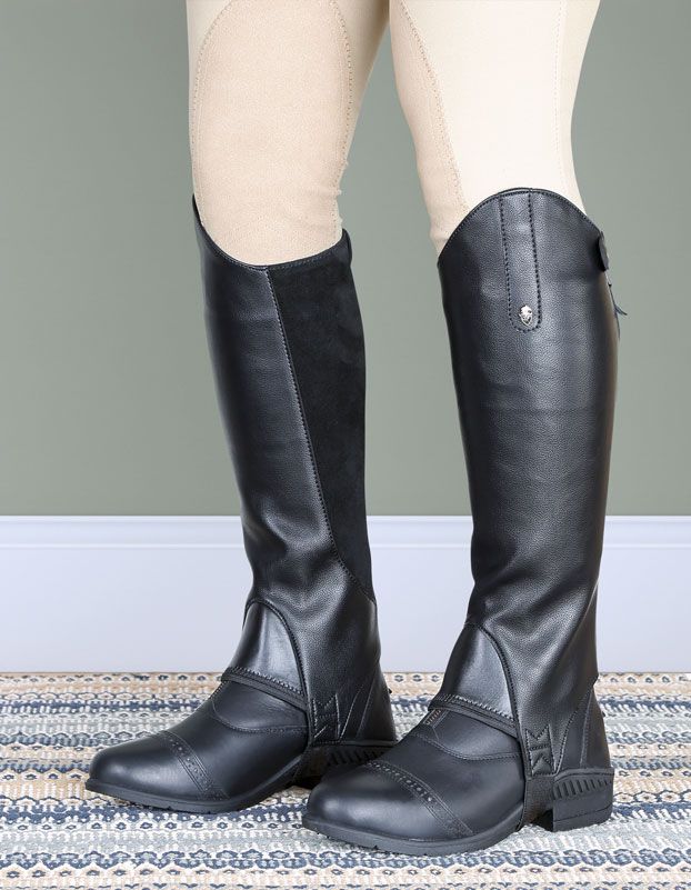 Shires Moretta Synthetic Gaiters - Adults Black