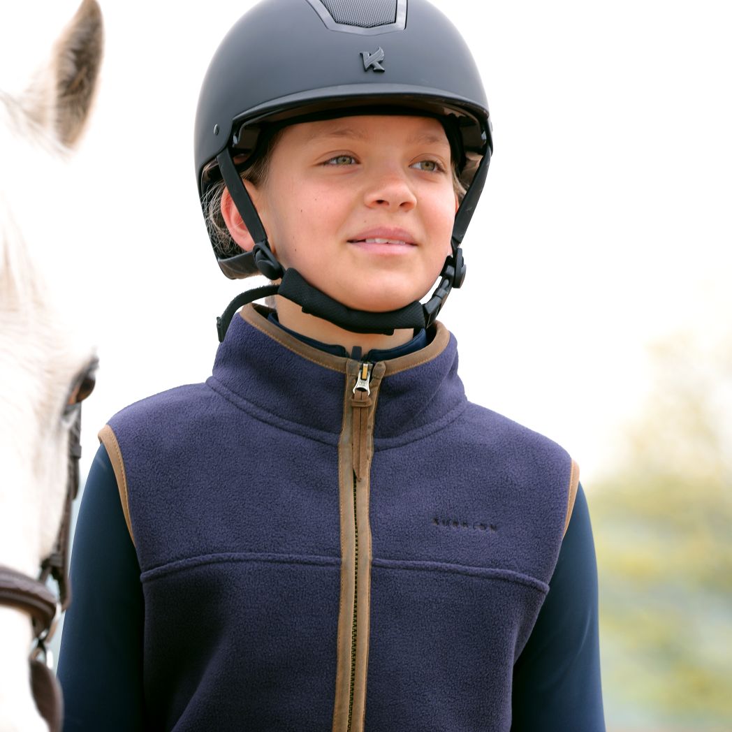Aubrion Young Rider Core Fleece Gilet -Navy