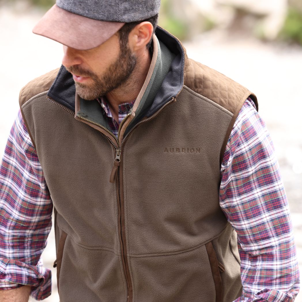 Aubrion Heritage Fleece Gilet Dark Olive