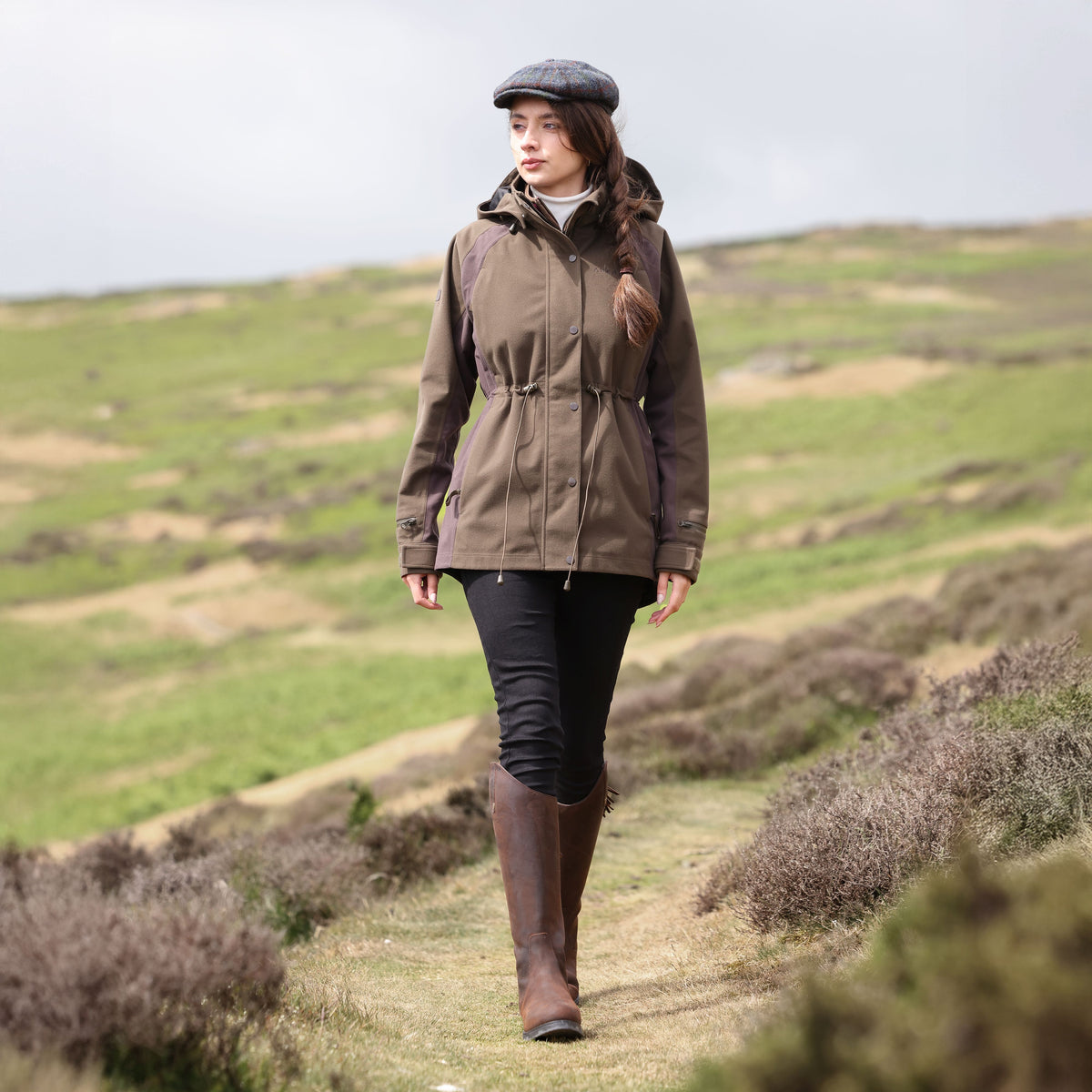 Aubrion Heritage Full Zip Jacket Dark Olive