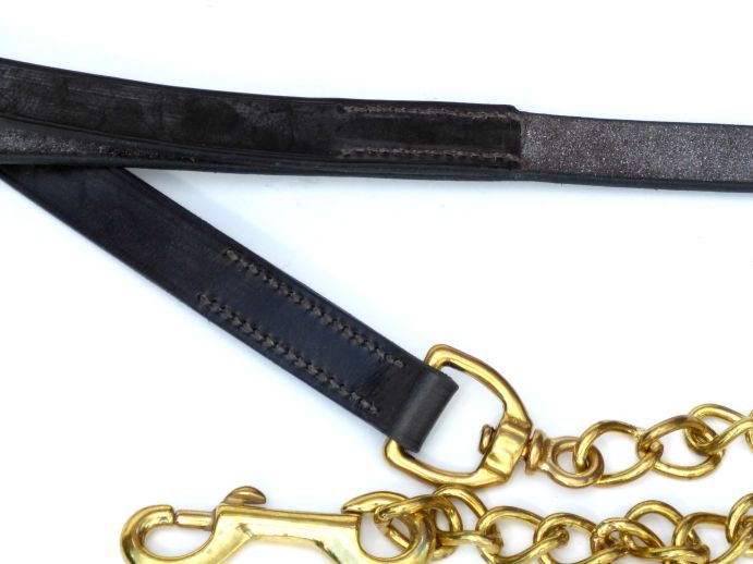 Leather Lead Rein and Chain