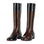 JBM Menzil Long Jockey Boots Brown/Black Croc