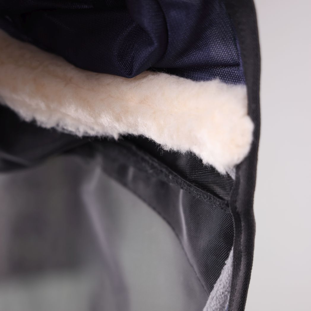 Shires Flyguard Pro Deluxe Fly Mask With Ears - Navy