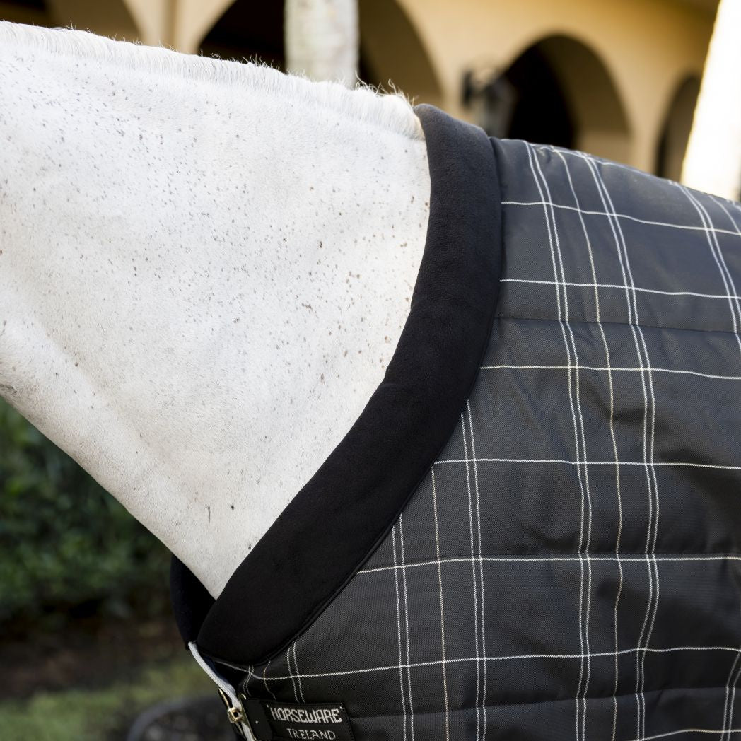 Rhino Stable Rug Vari-Layer 250g Black/Grey & White Check