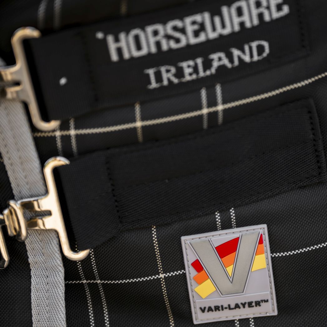 Rhino Stable Rug Vari-Layer 250g Black/Grey & White Check