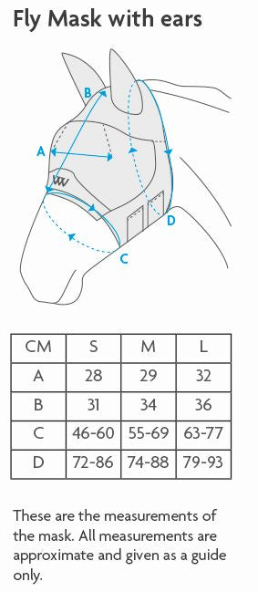 Woof UV Fly Mask with 3D Ears