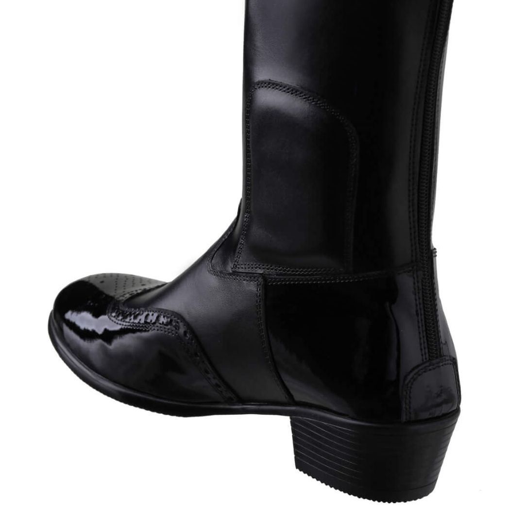 JBM Yorkshire Long Jockey Boots Black/Black Patent