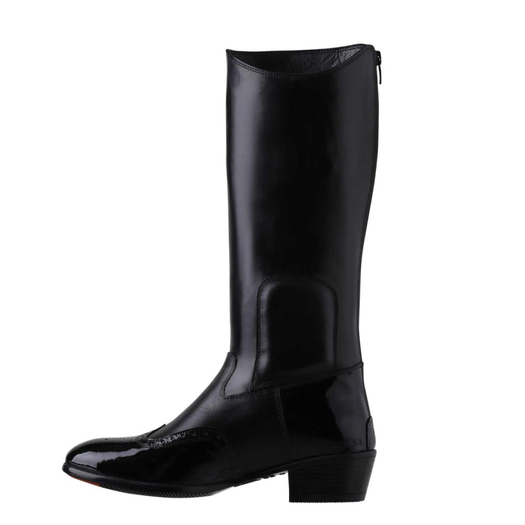 JBM Yorkshire Long Jockey Boots Black/Black Patent