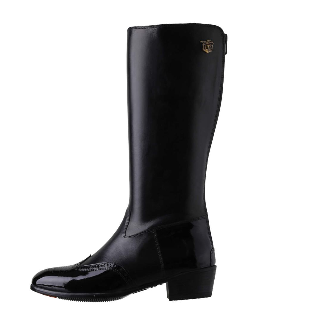 JBM Yorkshire Long Jockey Boots Black/Black Patent