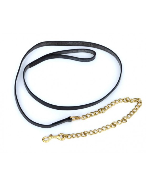 Leather Lead Rein and Chain