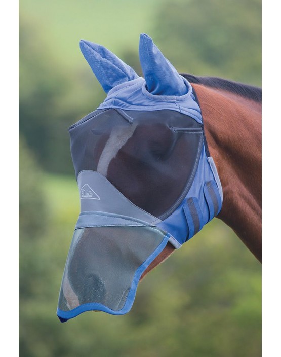 Shires Deluxe Fly Mask with Ears and Nose